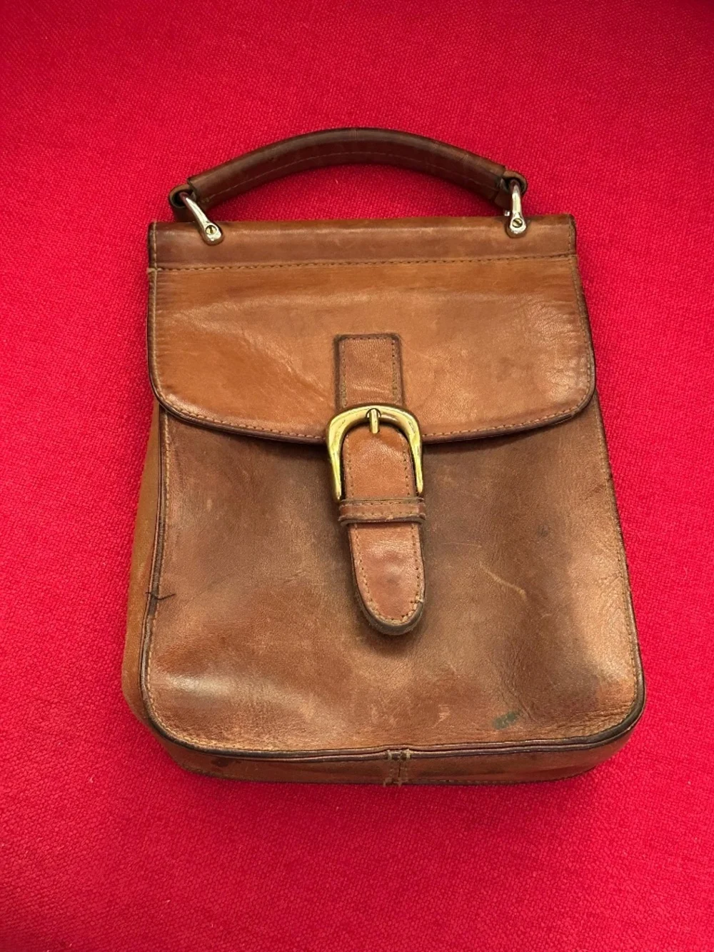Vintage G H Bass Leather Handbag: 1980s Secretary Purse